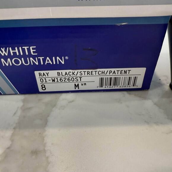 White Mountain Wedge Thong Sandals Women’s 8M Black/Silver Sequins/Rhinestones - Picture 8 of 8